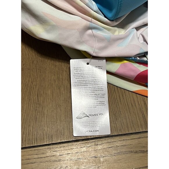 Lands End Bikini Swimsuit Top Plus Size 16W Elastic Colorful Beach Floral NWT - Picture 11 of 11